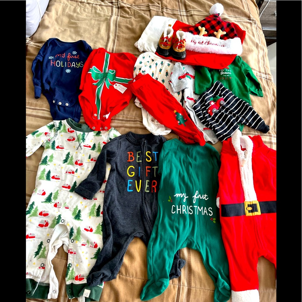 Christmas Bundle for newborn boy 0-3m